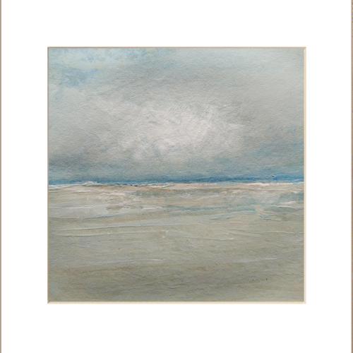 Paysage N° 24 / 20x20cm gouache sur papier marouflé sur toile