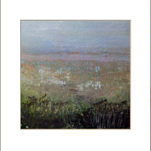 Paysage N° 32 / 20x20cm gouache sur toile
