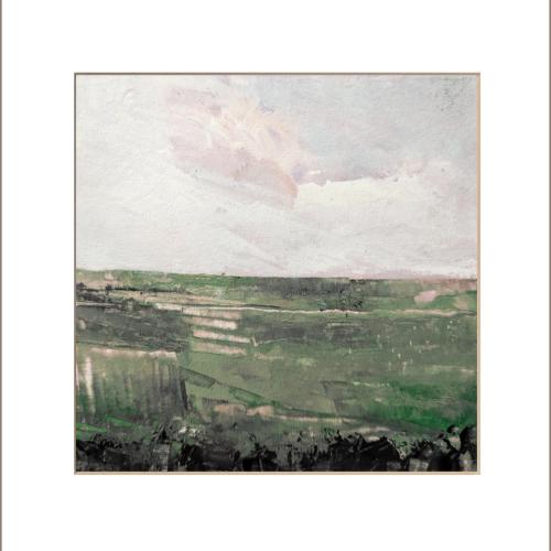 Paysage N° 34 / 20x20cm gouache sur toile
